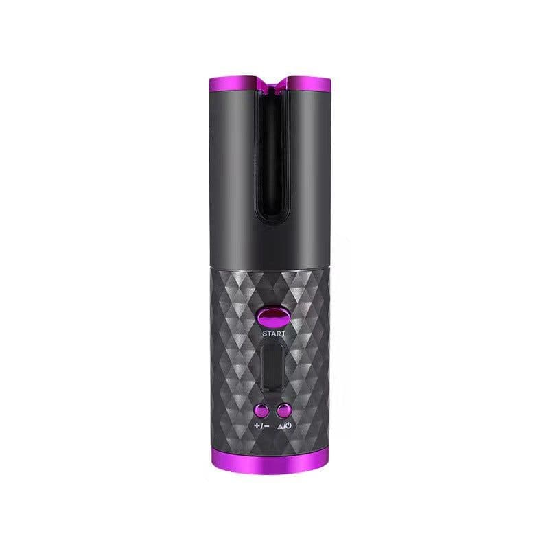 image-Portable USB Rechargeable Automatic Hair Curler with LCD Display