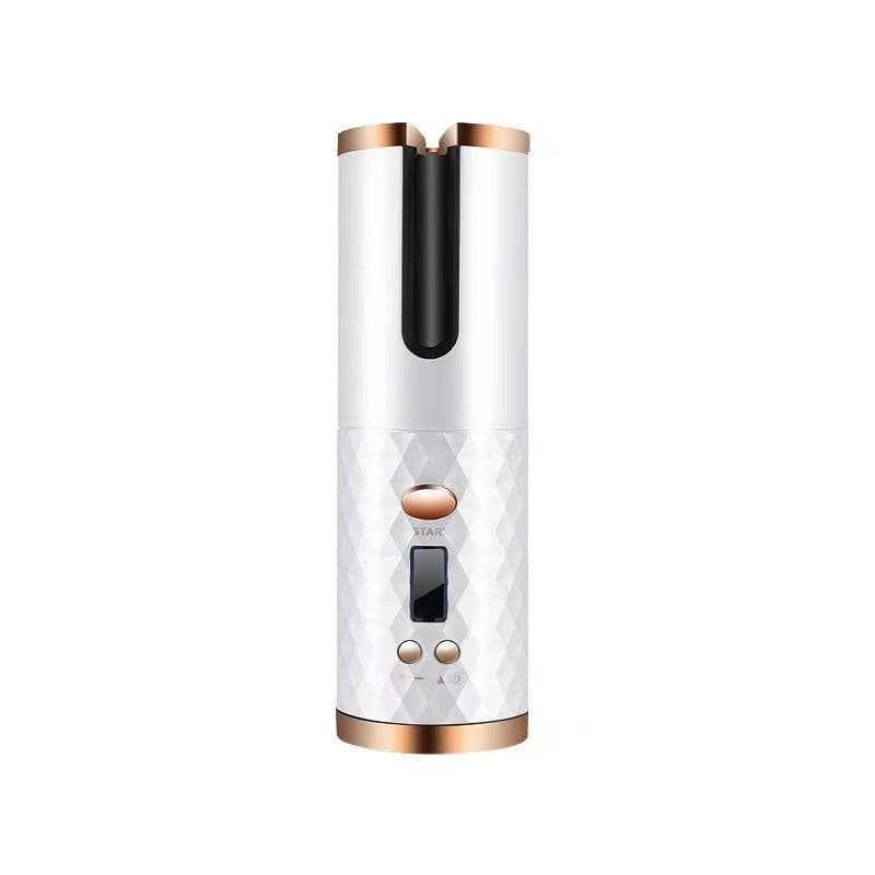 image-Portable USB Rechargeable Automatic Hair Curler with LCD Display