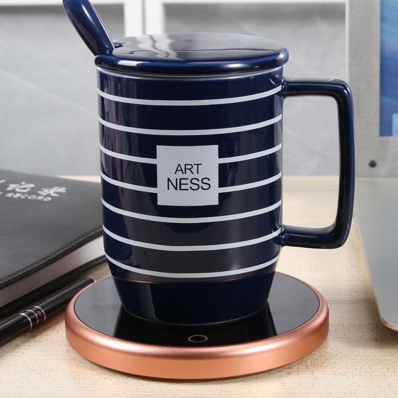 image-Electric Coffee Mug Warmer Thermostatic Heating Coaster