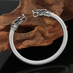 image-Nordic Viking Stainless Steel Open Cuff Bracelet Unisex