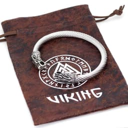 image-Nordic Viking Stainless Steel Open Cuff Bracelet Unisex