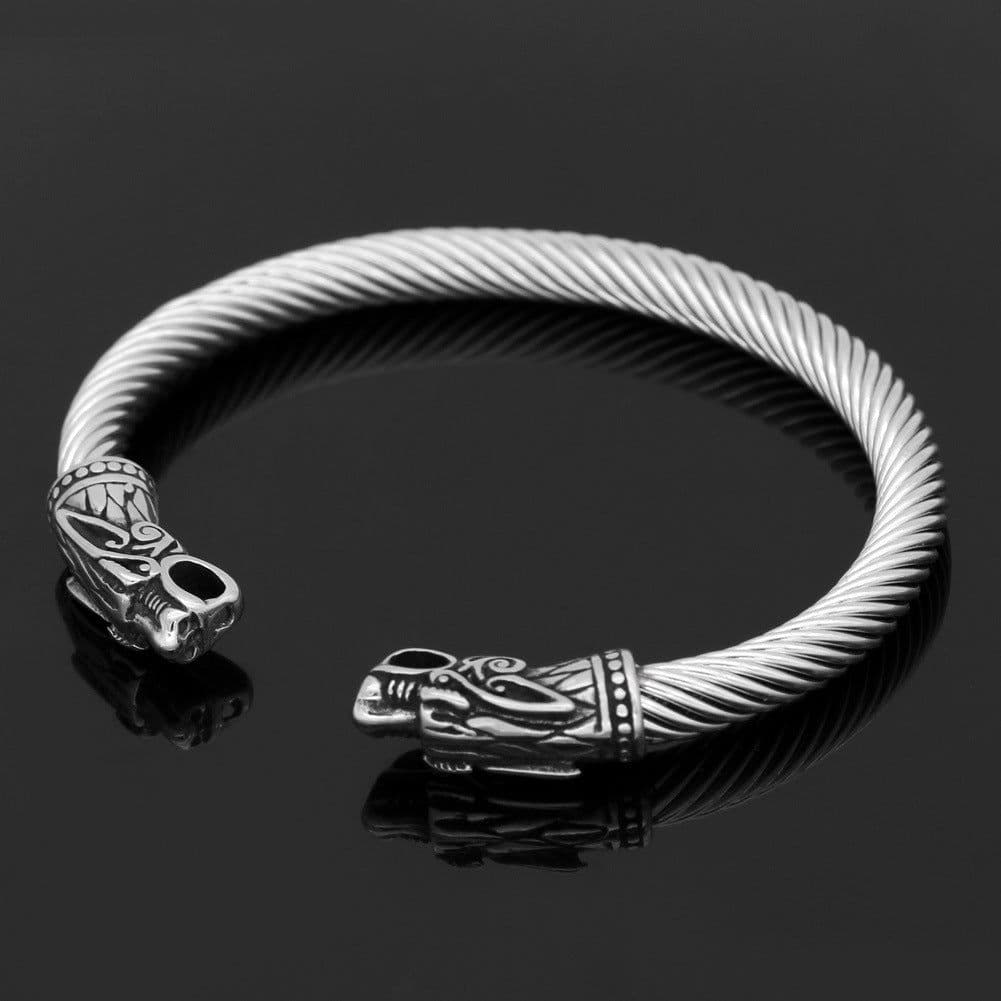 image-Nordic Viking Stainless Steel Open Cuff Bracelet Unisex