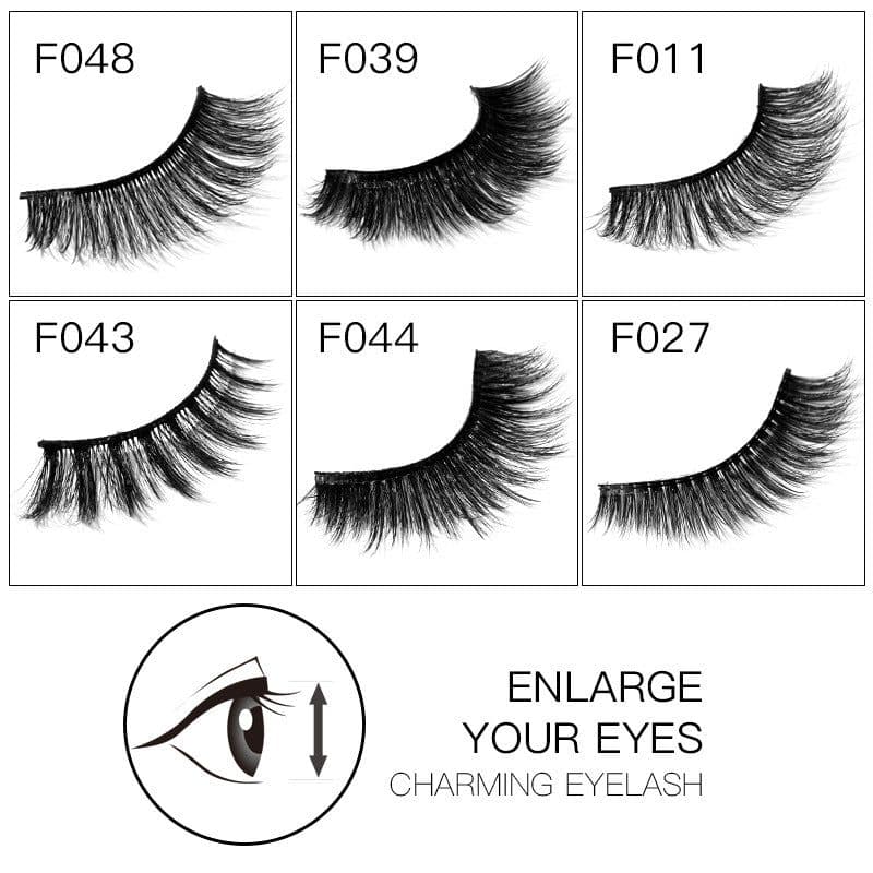 image-HANDAIYAN HYD-15 3D Mink Hair False Eyelashes Black