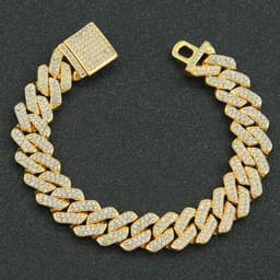 image-Men's Silver Cuban Chain Necklace 24 inch Hip Hop Geometric