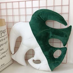 image-Green Leaves Monstera Pillow 40x40cm Velvet Plant Cushion
