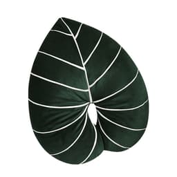 image-Green Leaves Monstera Pillow 40x40cm Velvet Plant Cushion