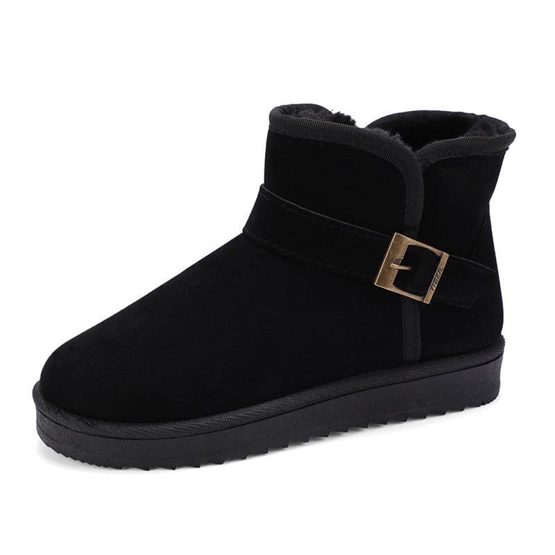 image-Women's Winter Snow Boots Flat Ankle Warm Cotton Boots Unisex