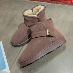 image-Women's Winter Snow Boots Flat Ankle Warm Cotton Boots Unisex