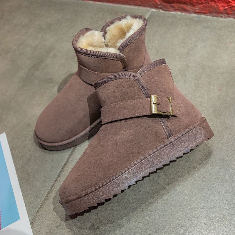 image-Women's Winter Snow Boots Flat Ankle Warm Cotton Boots Unisex