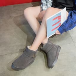 image-Women's Winter Snow Boots Flat Ankle Warm Cotton Boots Unisex