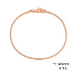 image-e-Manco Stainless Steel Chain Bracelet Rose Gold 2MM Women