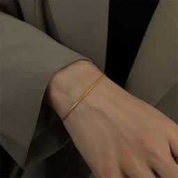 image-e-Manco Stainless Steel Chain Bracelet Rose Gold 2MM Women