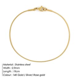 image-e-Manco Stainless Steel Chain Bracelet Rose Gold 2MM Women