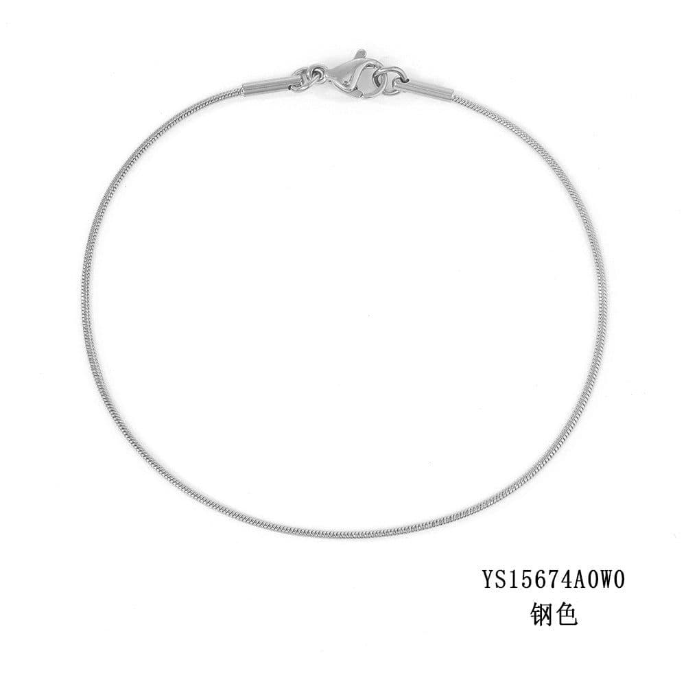 image-e-Manco Stainless Steel Chain Bracelet Rose Gold 2MM Women