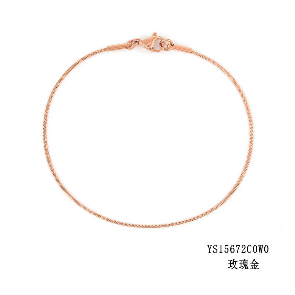 image-e-Manco Stainless Steel Chain Bracelet Rose Gold 2MM Women