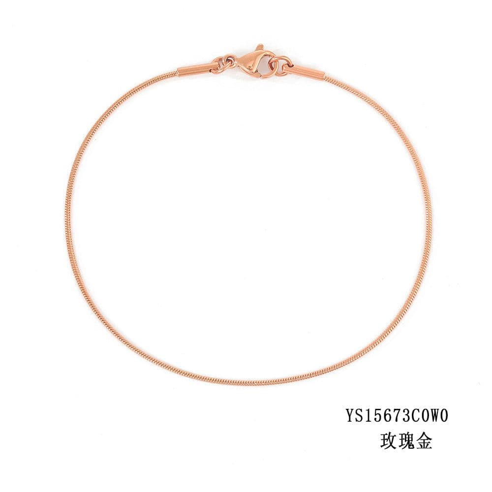 image-e-Manco Stainless Steel Chain Bracelet Rose Gold 2MM Women