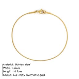 image-e-Manco Stainless Steel Chain Bracelet Rose Gold 2MM Women