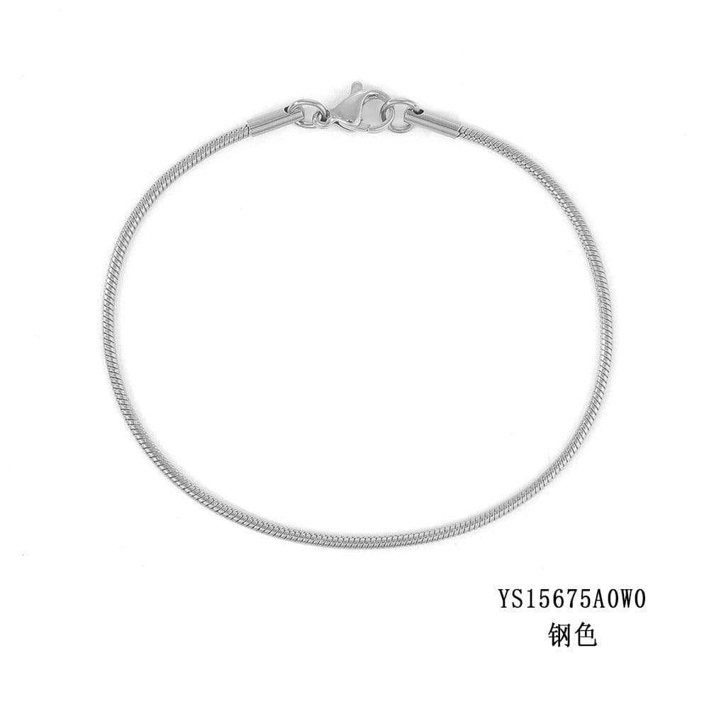 image-e-Manco Stainless Steel Chain Bracelet Rose Gold 2MM Women