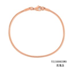 image-e-Manco Stainless Steel Chain Bracelet Rose Gold 2MM Women