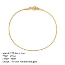 image-e-Manco Stainless Steel Chain Bracelet Rose Gold 2MM Women