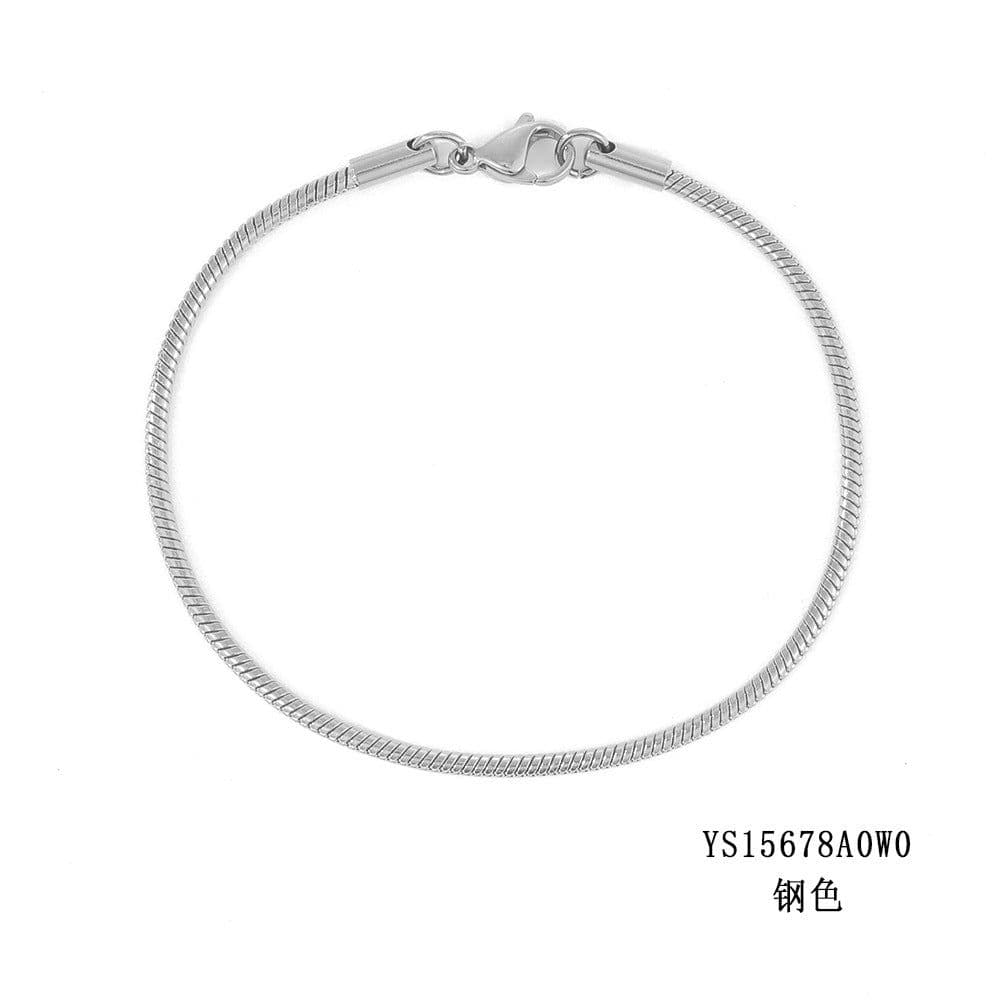 image-e-Manco Stainless Steel Chain Bracelet Rose Gold 2MM Women