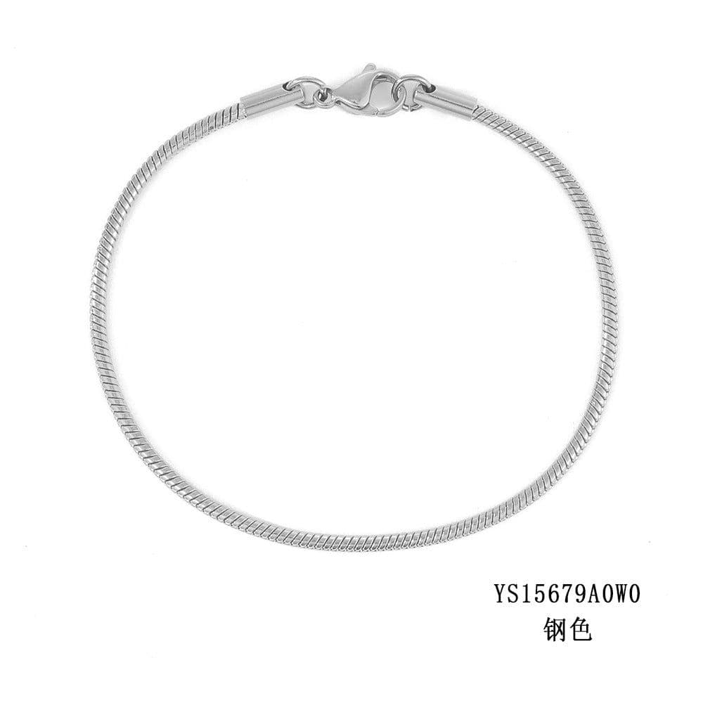 image-e-Manco Stainless Steel Chain Bracelet Rose Gold 2MM Women