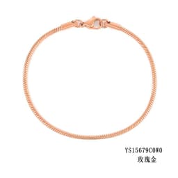 image-e-Manco Stainless Steel Chain Bracelet Rose Gold 2MM Women