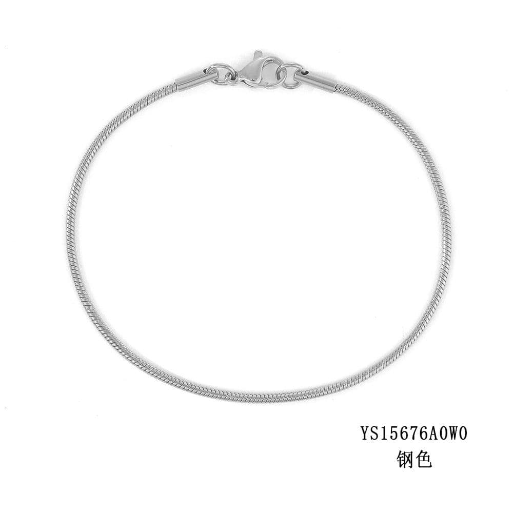 image-e-Manco Stainless Steel Chain Bracelet Rose Gold 2MM Women