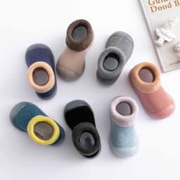 image-Baby Toddler High-Top Warm Floor Socks Shoes Soft Non-Slip