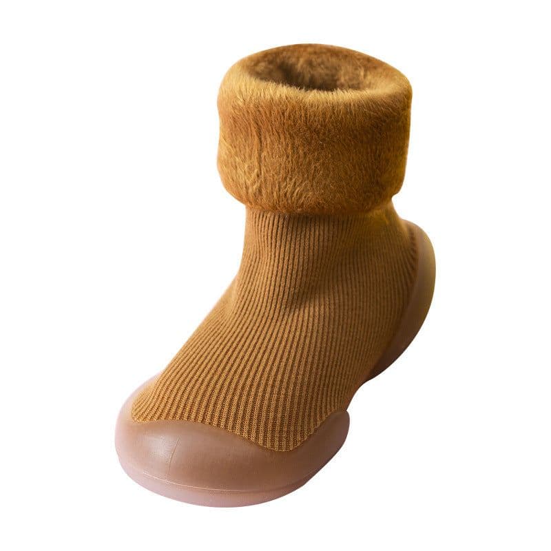 image-Baby Toddler High-Top Warm Floor Socks Shoes Soft Non-Slip