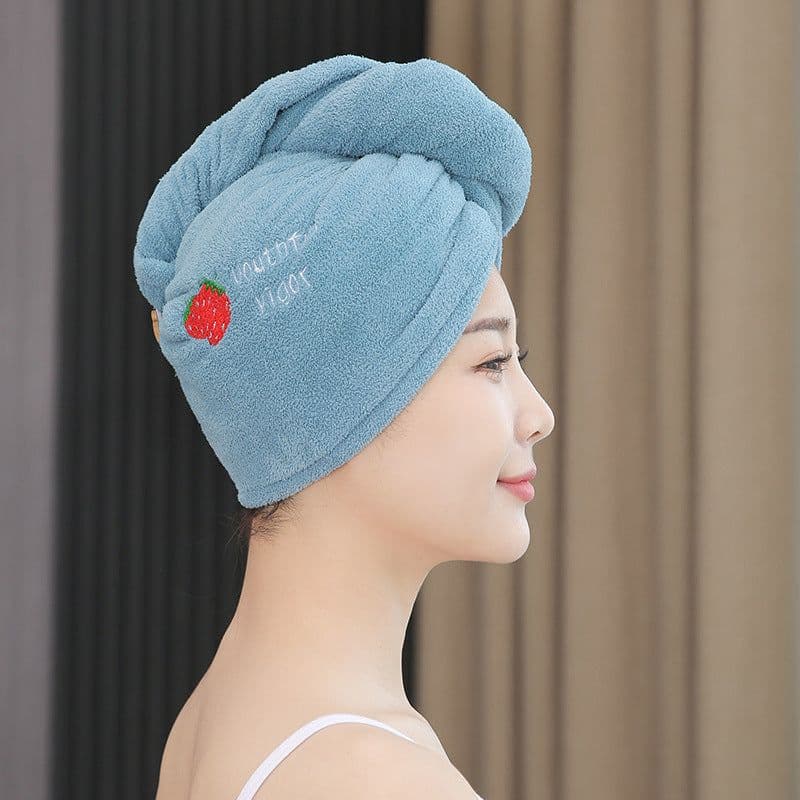 image-Xin Feifan Coral Fleece Hair Drying Cap Towel Quick-Dry Thickened