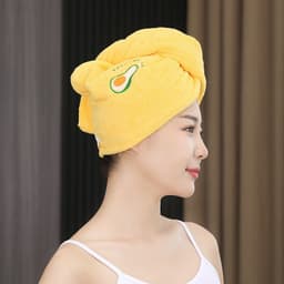 image-Xin Feifan Coral Fleece Hair Drying Cap Towel Quick-Dry Thickened