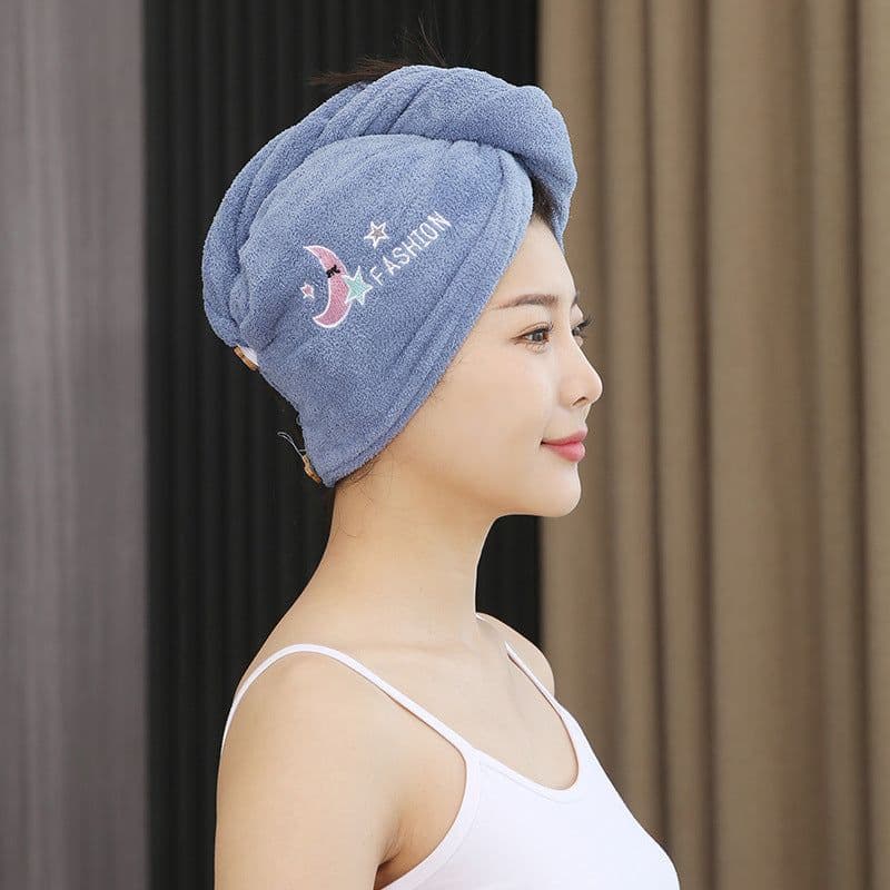 image-Xin Feifan Coral Fleece Hair Drying Cap Towel Quick-Dry Thickened