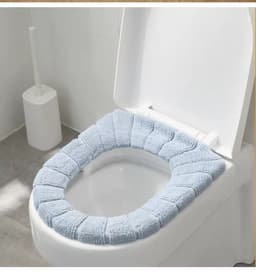 image-Thickened Flannel Toilet Seat Cushion Cover Universal Four Seasons