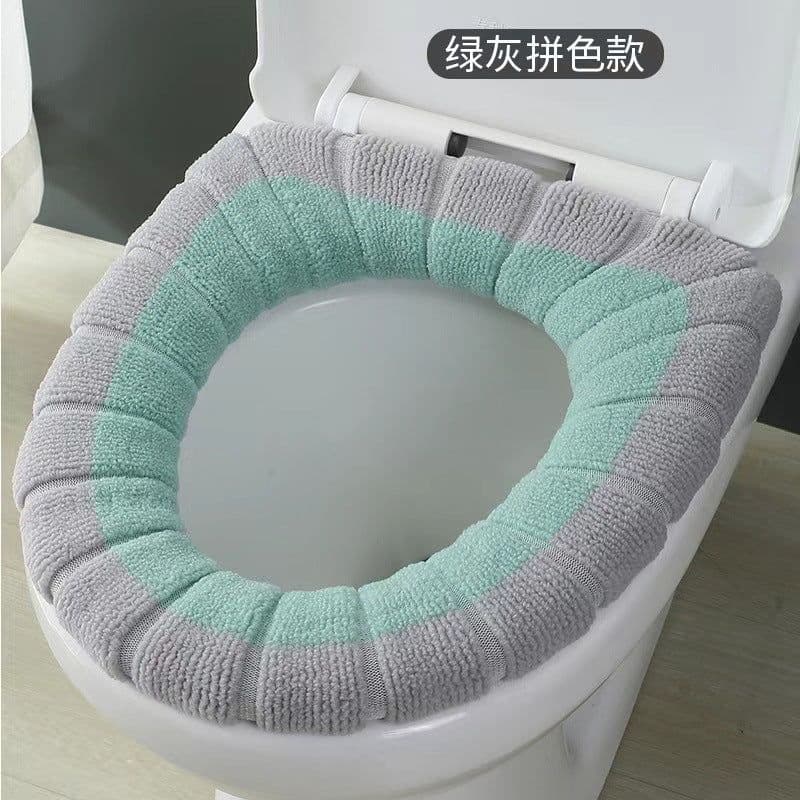 image-Thickened Flannel Toilet Seat Cushion Cover Universal Four Seasons