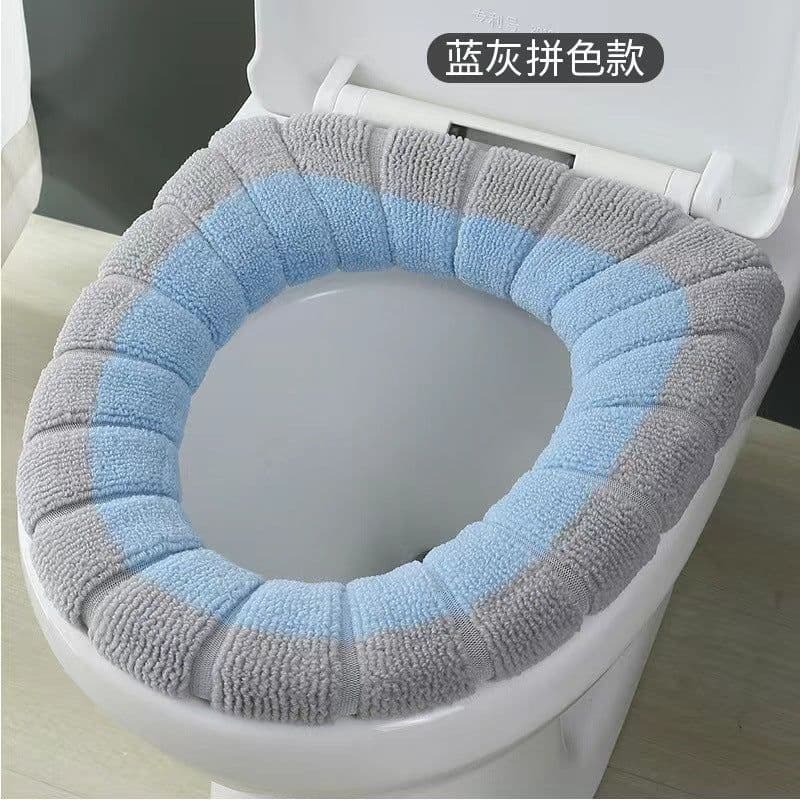 image-Thickened Flannel Toilet Seat Cushion Cover Universal Four Seasons
