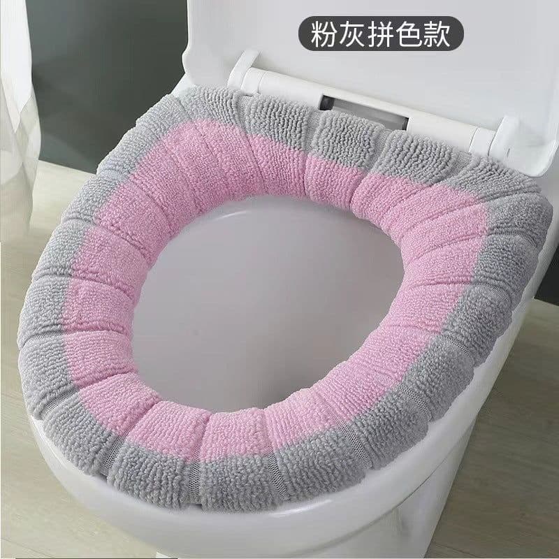 image-Thickened Flannel Toilet Seat Cushion Cover Universal Four Seasons