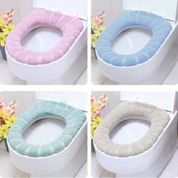 image-Thickened Flannel Toilet Seat Cushion Cover Universal Four Seasons