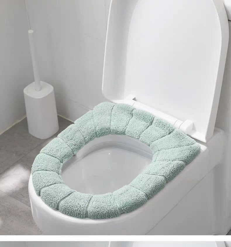 image-Thickened Flannel Toilet Seat Cushion Cover Universal Four Seasons