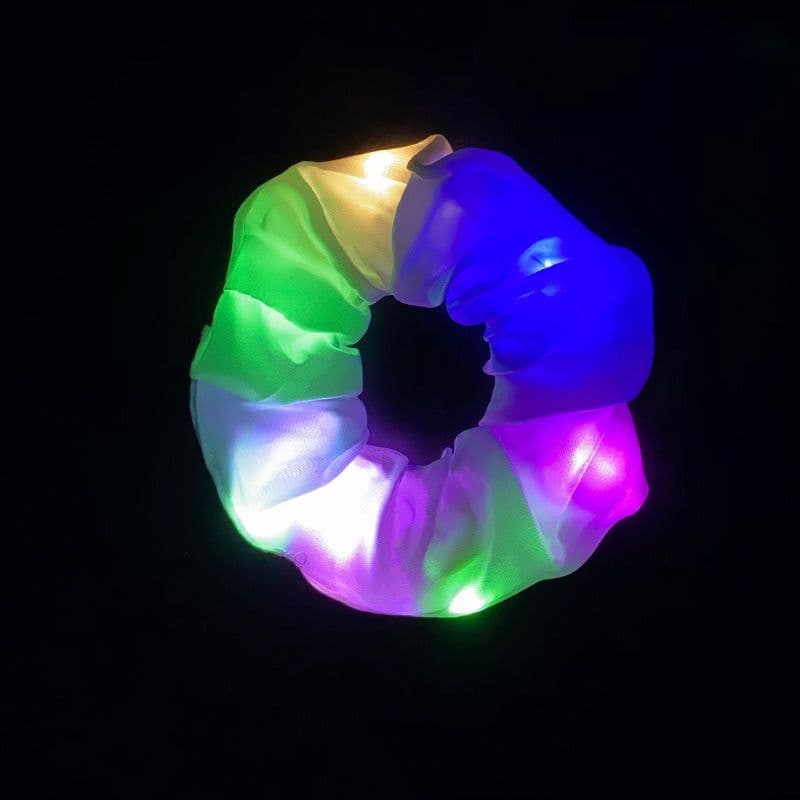 image-LED Luminous Hair Scrunchie Ring Light Up Headwear