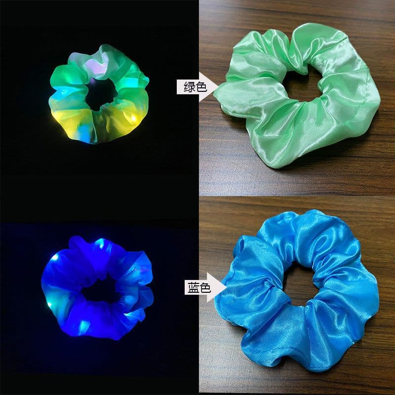 image-LED Luminous Hair Scrunchie Ring Light Up Headwear
