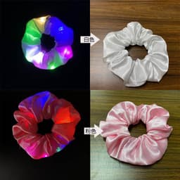 image-LED Luminous Hair Scrunchie Ring Light Up Headwear