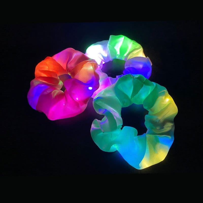 image-LED Luminous Hair Scrunchie Ring Light Up Headwear