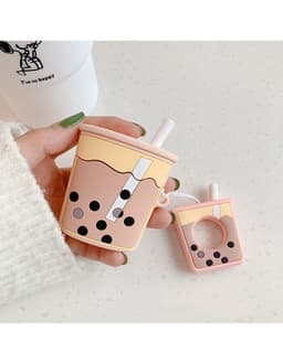 image-Three-Dimensional Pearl Milk Tea AirPods 1/2 Silicone Case
