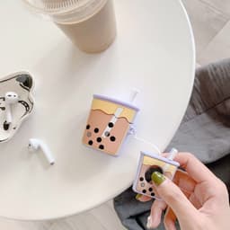 image-Three-Dimensional Pearl Milk Tea AirPods 1/2 Silicone Case