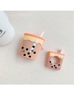 image-Three-Dimensional Pearl Milk Tea AirPods 1/2 Silicone Case