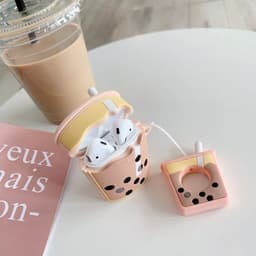 image-Three-Dimensional Pearl Milk Tea AirPods 1/2 Silicone Case