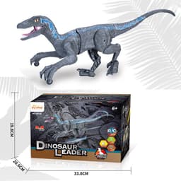 image-HannStar Remote Control Dinosaur Toy Electric Walking Raptor for Boys