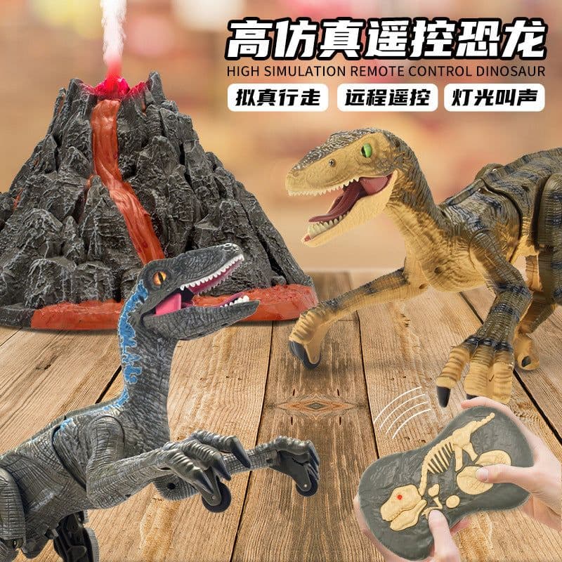 image-HannStar Remote Control Dinosaur Toy Electric Walking Raptor for Boys