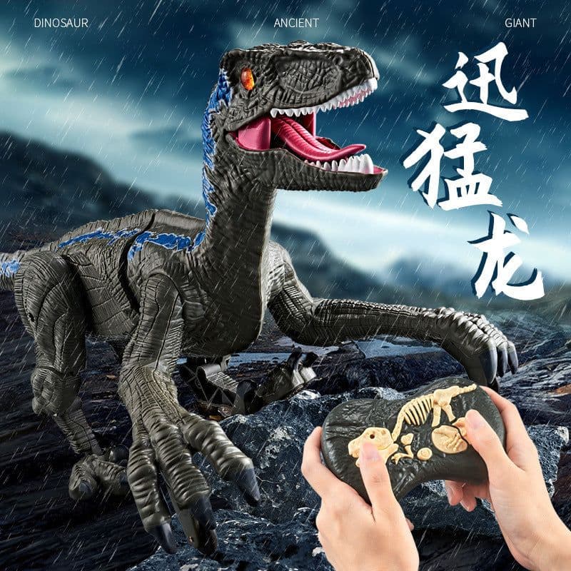 image-HannStar Remote Control Dinosaur Toy Electric Walking Raptor for Boys